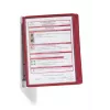 Durable 5551-03 Sieninis dokumentų laikiklis A4 portretui, 5 SHERPA® plokštėmis, raudonas