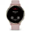 Garmin Venu 3S 3,05 cm (1,2 colio) AMOLED 41 mm Skaitmeninis 390 x 390 pikselių Liečiamas ekranas Auksinė, Rožinė Wi-Fi GPS (palydovas)