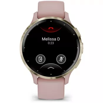 Garmin Venu 3S 3,05 cm (1,2 colio) AMOLED 41 mm Skaitmeninis 390 x 390 pikselių Liečiamas ekranas Auksinė, Rožinė Wi-Fi GPS (palydovas)