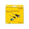DeLOCK 63465 Serijinis kabelis USB-A į DB-9, 1,8 m, juodas/skaidrus