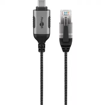 Goobay Ethernet-Cable USB-C 3.1 į RJ45 Slim 1 m - jungia maršrutizatorių, modemą (74401)