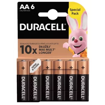 Baterijų rinkinys Duracell Basic AA / LR6 — 6 vnt (šarminės)