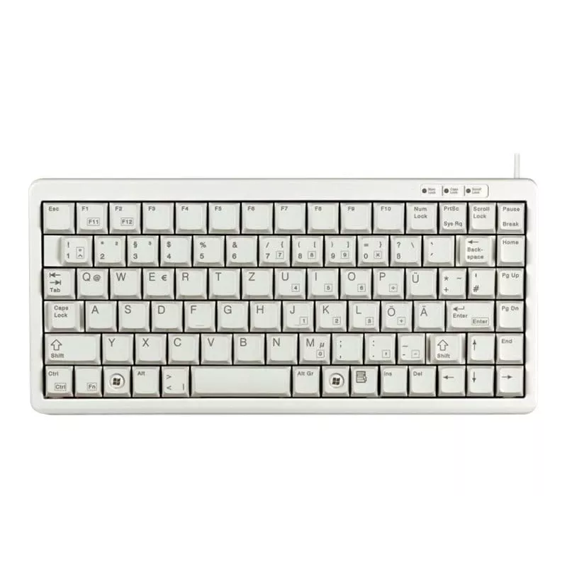 CHERRY Compact klaviatūra, Combo (USB + PS/2), QWERTY, pilka