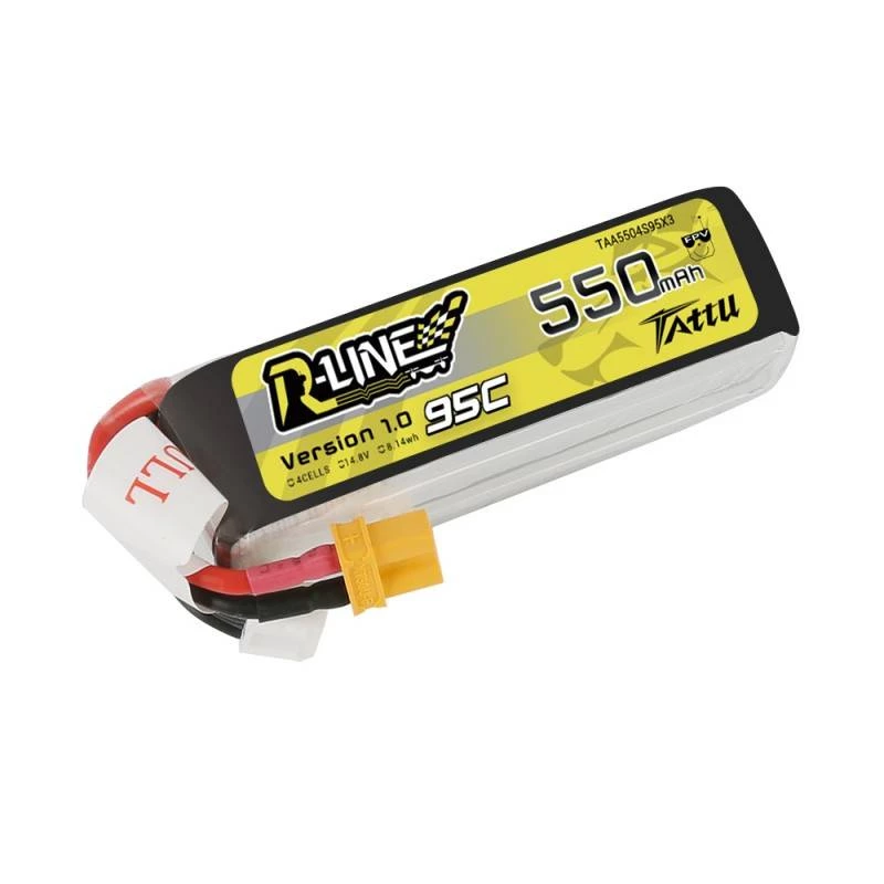 Baterija Tattu R-Line 550mAh 14.8V 95C 4S1P – LiPo paketas RC modeliams