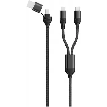 USB laidas 2GO 797367 1,2 m USB A / USB C hibridinis – 2 x USB C juodas