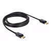DisplayPort kabelis DeLOCK 82424 3 m Vyriškas-Vyriškas Auksuotas Juodas