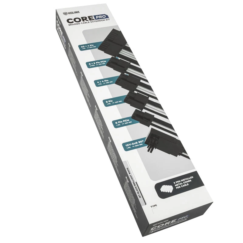 Prailginimo rinkinys Kolink COREPRO-EK-12VT2-BWH — 12V, 2×6 kontaktų Type 2 jungtys