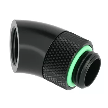 Barrow 45° sukamas adapteris G1/4 AG į G1/4 IG, juodas (TWT45-B01 b)