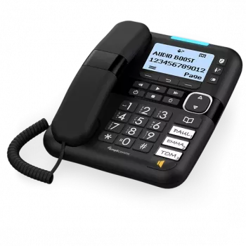 Amplicomms BigTel 1580 belaidis DECT ragelis su laisvų rankų funkcija, suderinamas su klausos aparatais, automatinis perrinkimas, atsakiklis, LED ekranas (ATL1423341)