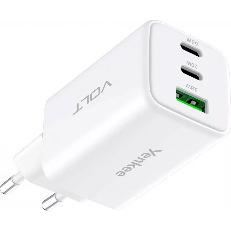 YENKEE YAC G65 WH VOLT USB C 65W 3A maitinimo adapteris