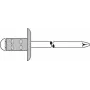 Aklanitinė kniedė GESIPA Polygrip 4,8x15 Al/St didelė galvutė, suspaudimo diapazonas 4,5–11,0 mm, pakuotė 250 vnt.