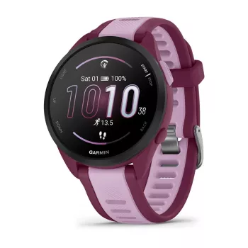 Išmanusis laikrodis GARMIN Forerunner 165 Music, 43 mm polimerinis korpusas, 1,2 colio AMOLED 390x390, GPS/GLONASS/Galileo, 5 ATM, 11 dienų baterija