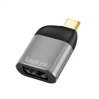 LogiLink CUA0204 USB-C į DisplayPort adapteris (jungties keitiklis) juodai pilkas