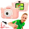 Vaikiškas skaitmeninis fotoaparatas Extralink H27 SINGLE PINK rožinė balta 3 metai