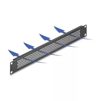 Aklinė plokštė DeLOCK 67035 Juoda Metalinė 44mm x 482mm x 11mm