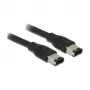 FireWire kabelis DeLOCK 83273 0,5 m 6-p Juodas