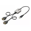 StarTech.com 2 prievadų USB į RS232 adapterio laidas, 60 cm, USB-A į 2x DB9, FTDI, keičiami varžteliai/veržlės, COM išlaikymas, 4 lygio ESD apsauga, tvirta TPE konstrukcija