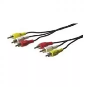 Wentronic Goobay RCA jungiamasis laidas, 2 m - 3x RCA kištukas > 3x RCA kištukas (50381)