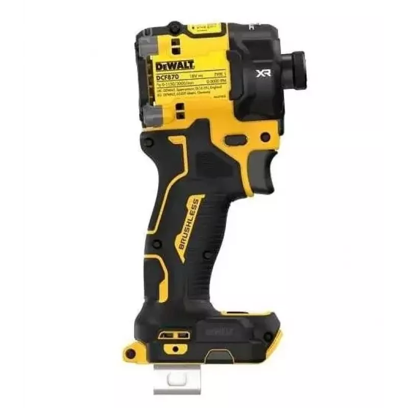 Atsuktuvas DeWalt DCF870N-XJ, belaidis 18 V Li-Ion, 56 N·m sukimo momentas, 1/4 colio griebtuvas, pistolinė rankena