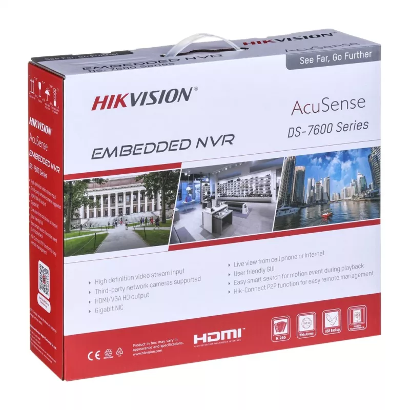 Tinklinis vaizdo įrašymo įrenginys Hikvision DS-7616NXI-K1(D) 16 kanalų 4K palaikymas