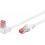 Goobay CAT 6 jungiamasis laidas 1x 90° kampu, S/FTP (PiMF), baltas, 2 m – užraktas viršuje, be halogenų, varis (51551)