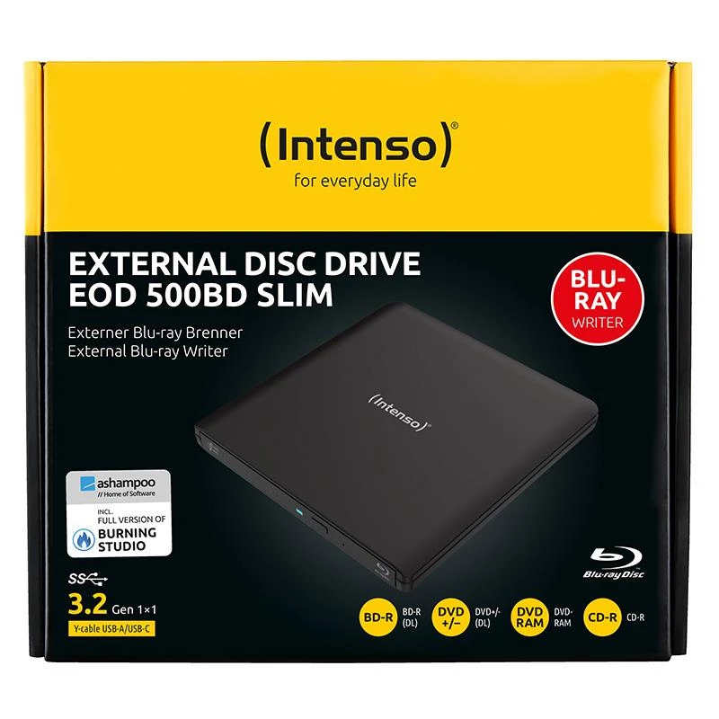 Intenso 5401500 DVD RW USB 3.2 išorinis įrenginys juodas