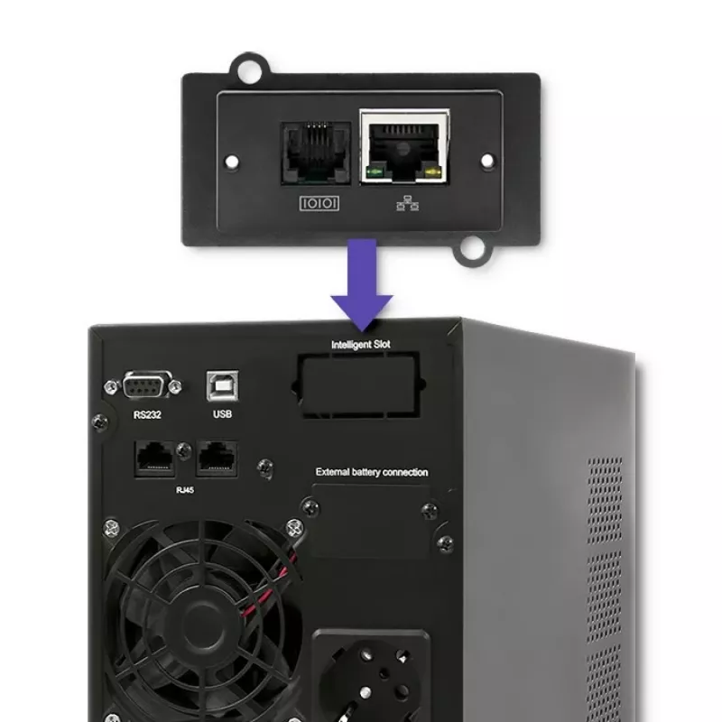 Qoltec 53042 nepertraukiamo maitinimo šaltinis (UPS) Dvigubo keitimo (Online) 1 kVA 800 W 2 AC lizdai