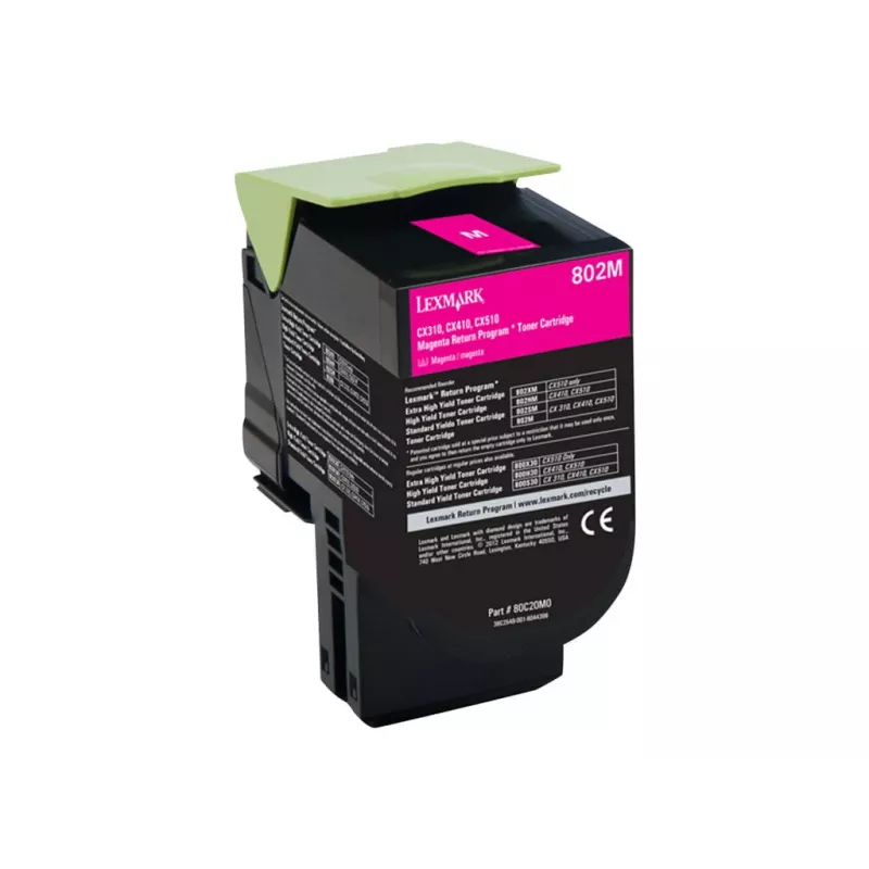 Lexmark 802M grąžinimo programos tonerio kasetė (80C20M0), purpurinė, 1000 psl.