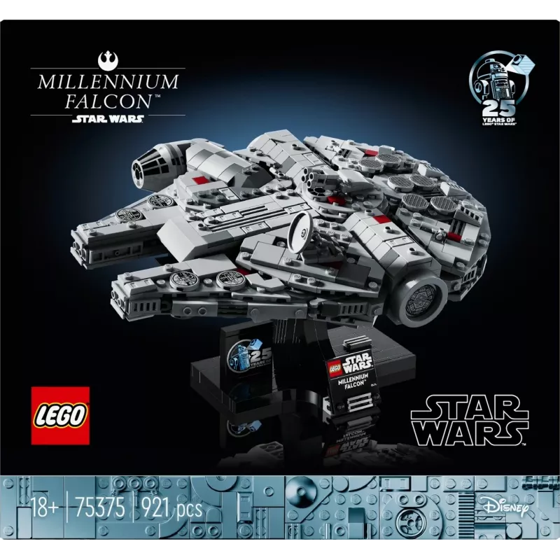 LEGO Star Wars Millennium Falcon 75375 modelio rinkinys – 1351 detalė, 18+, 190×240×130 mm