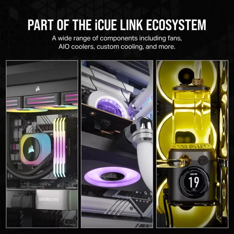Ventiliatorius Corsair iCUE LINK RX120 RGB baltas
