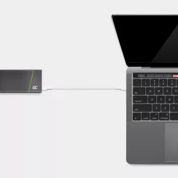 USB C į USB C laidas Green Cell KABGC29W 2 m, USB 3.2 Gen 1, 60 W PD, pintas TPE, baltas