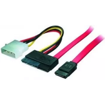 shiverpeaks SATA kabelis 0,5 m, 22 kontaktų SATA 7 kontaktų + 4 kontaktų Molex, juoda - raudona - balta - geltona (BS-78237)