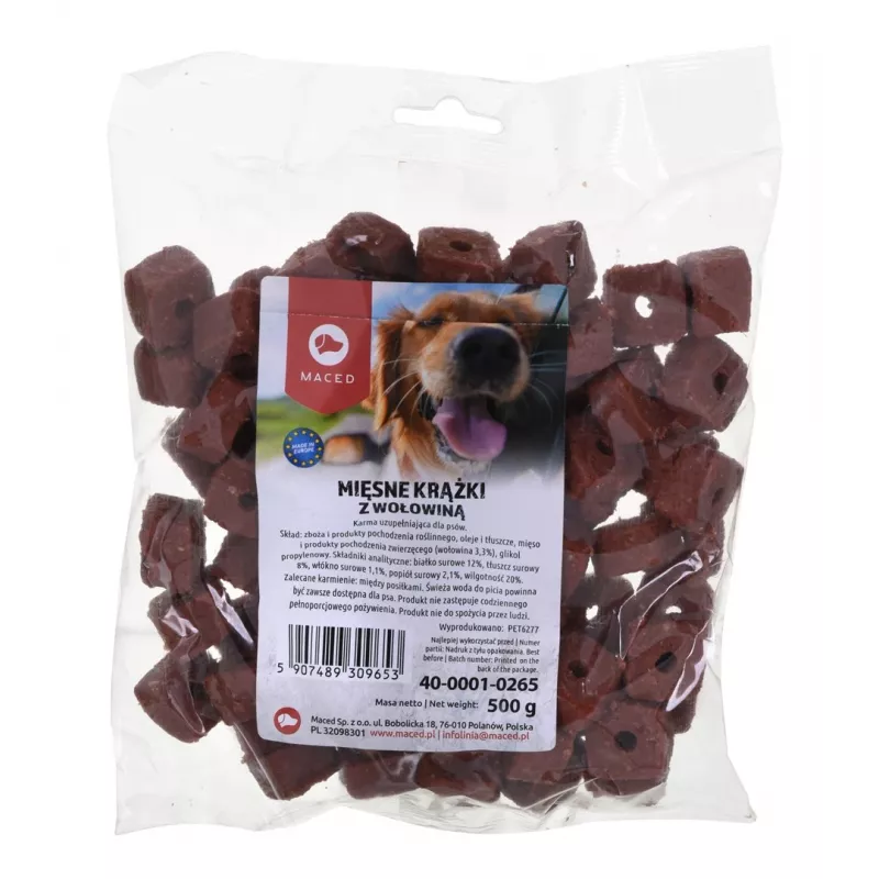 Šunų skanėstas MACED Meat Discs su jautiena 500 g