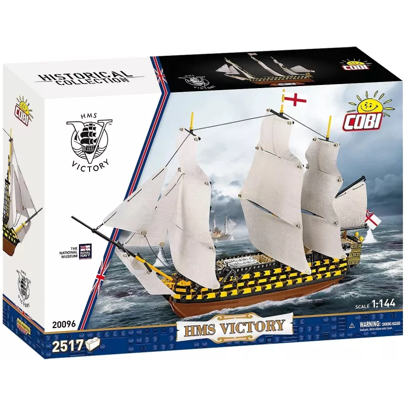 Konstruktorius Cobi HMS Victory — 2517 detalių, detalus istorinis burlaivio modelis