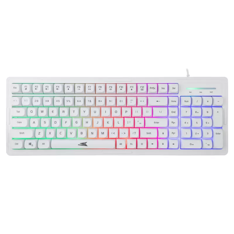 Klaviatūros ir pelės rinkinys Baracuda BGC-012 Orca White – baltas klaviatūros ir pelės komplektas