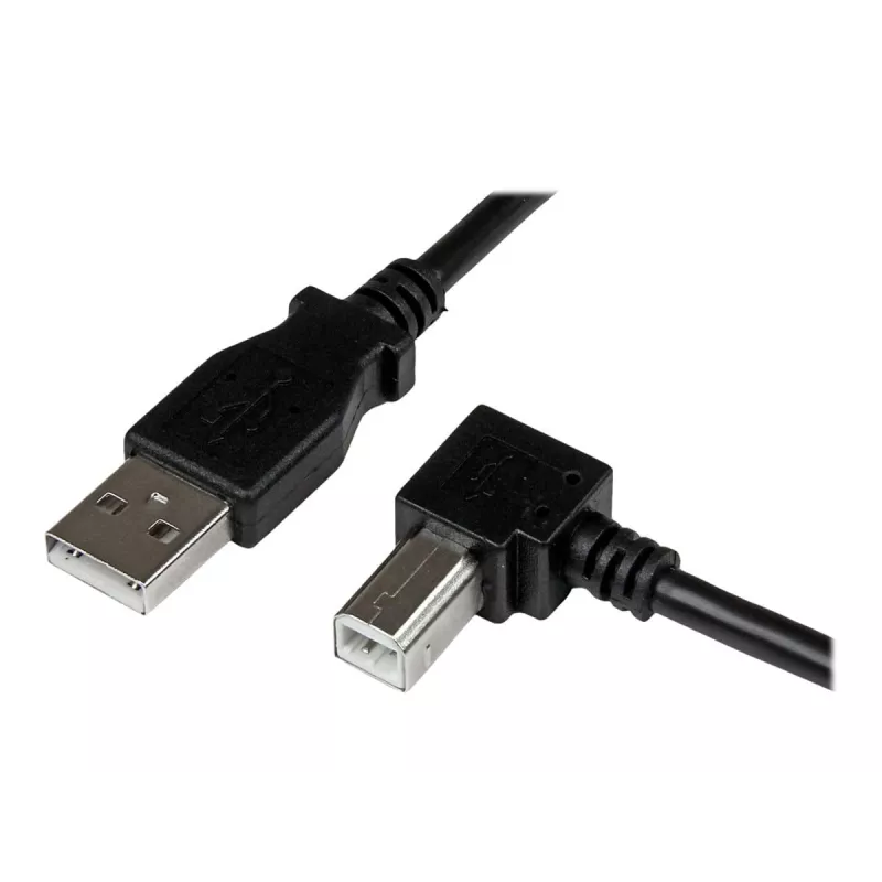 StarTech.com USBAB2MR USB 2.0 A–B kabelis su kampiniu B kištuku, kištukas/kištukas, 2 m, juodas