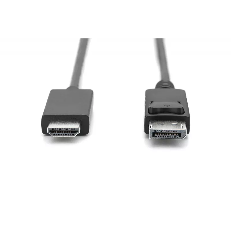 Adapterinis laidas DisplayPort 1.2 su fiksatoriumi 4K 60Hz UHD DP/HDMI A M/M juodas 2 m