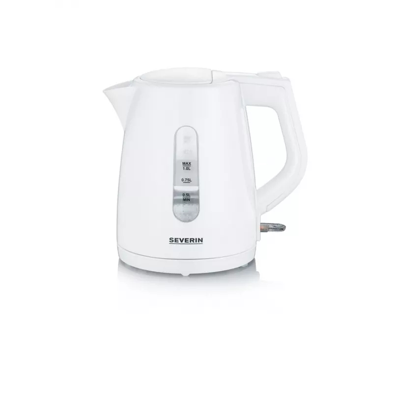 Elektrinis virdulys SEVERIN 1 L 2200 W baltas – belaidis, su 360° pagrindu, paslėptas kaitinimo elementas