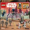 LEGO Star Wars Clone Trooper & Battle Droid Battle Pack – žaislų rinkinys su greičio dviračiu, 4 minifigūrėlėmis ir 5 figūrėlėmis, dovana berniukams
