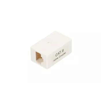 Jungiamoji dėžutė Extralink RJ45 CAT6 UTP, plastikinė, balta, 1 vnt.