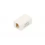 Jungiamoji dėžutė Extralink RJ45 CAT6 UTP, plastikinė, balta, 1 vnt.