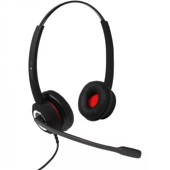 Belaidė ausinė su mikrofonu Plusonic 10.2P, USB, dvikanalė