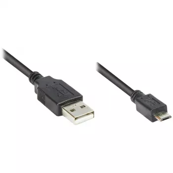 Jungiamasis laidas USB 2.0 A kištukas į Micro B kištuką, juodas, 1,8 m, Good Connections® (2510-MB02)