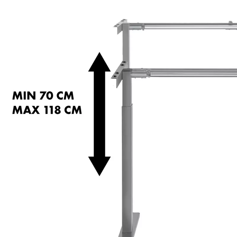 Reguliuojamo aukščio stalas MACLEAN MC-790NG – maks. apkrova 60 kg, maks. aukštis 120 cm