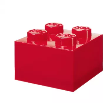 LEGO Plyta 4 Raudona Skaidri – 4x2 smaigstukų skaidri raudona statybinė plyta