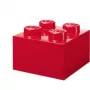 LEGO Plyta 4 Raudona Skaidri – 4x2 smaigstukų skaidri raudona statybinė plyta