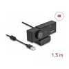 Internetinė kamera DeLOCK 96400 8 MP 3840 x 2160 pikselių USB 2.0 Juoda