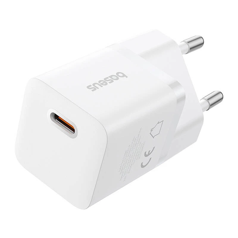 Baseus P10110909213-00 USB-C GaN5 mini 25W tinklo įkroviklis baltas