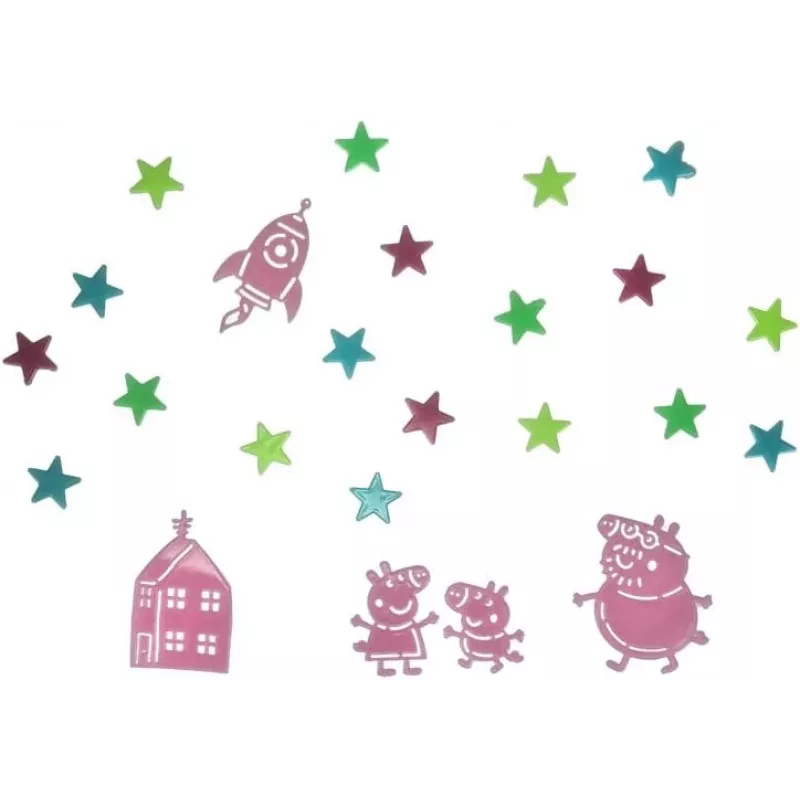Lipdukas ant sienos Hasbro Peppa Pig PP13870PP šviečiantys tamsoje žvaigždutės