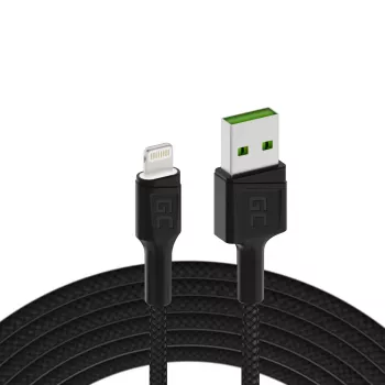 Green Cell KABGC05 laidas su Lightning jungtimi 1,2 m Juoda